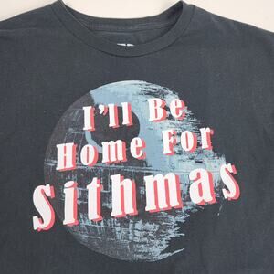 Star Wars "I'll Be Home For Sithmas" Black Short Sleeve T-Shirt Men's Size M